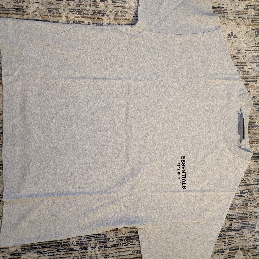 Essentials Fear Of God Light Heather Crewneck T-shirt